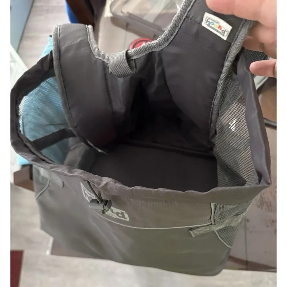 Outward Hound Dog Carrier Backpack Gray Mesh Pet Travel Bag Adjustable Medium